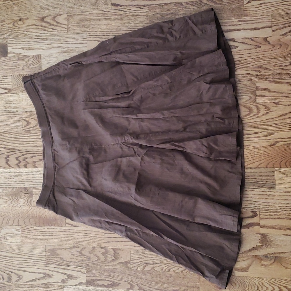 (11) Cotton Ginny 100% Cotton Retro Midi Skirt Business Casual Modest Minimalist